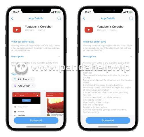 Download YouTube++ Premium on Panda Helper Free 5