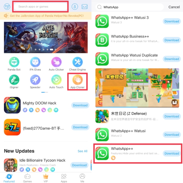Panda App Clone WhatsAPP