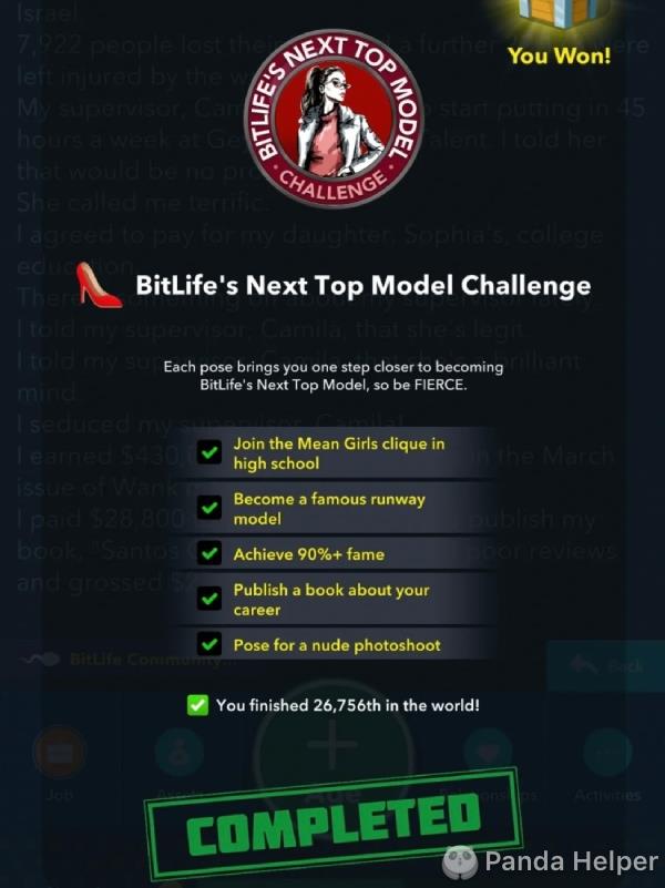 how to become a top model in BitLife 1