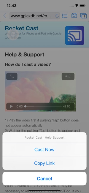 Rocket Video Cast | Chromecast