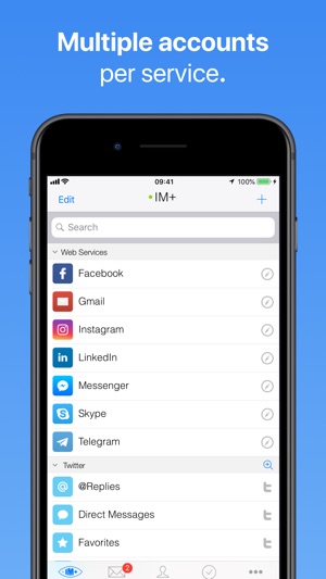 IM+ Pro for Facebook, Telegram