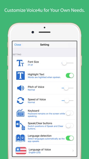 Voice4u Text-To-Speech (TTS)