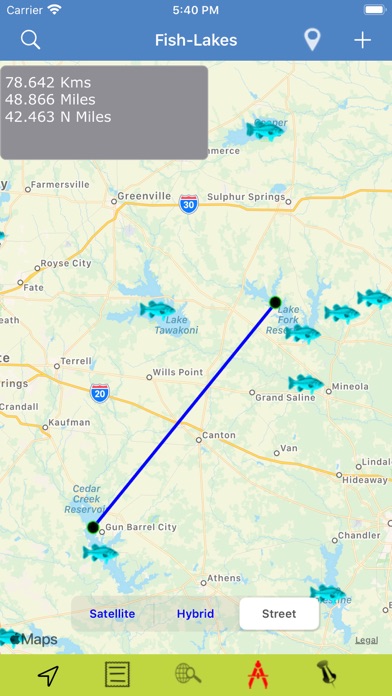 Texas-LA-AR: Lakes & Fishes