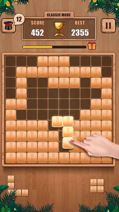 Wooden 100 Block Puzzle Game