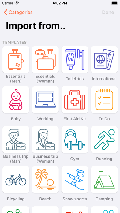 ToPack: Trip Packing Checklist
