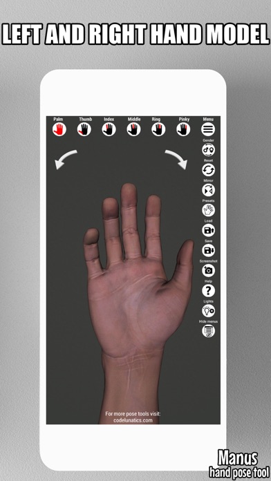 Manus - Hand reference for art