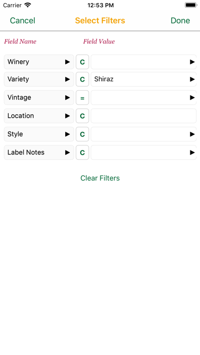 Personal Wine Cellar Database