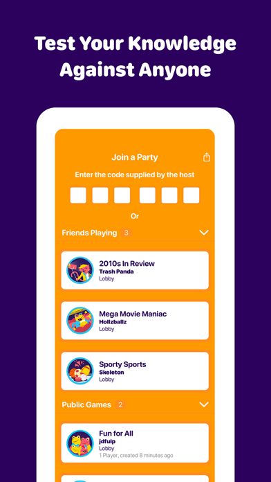 Sporcle Party: Social Trivia