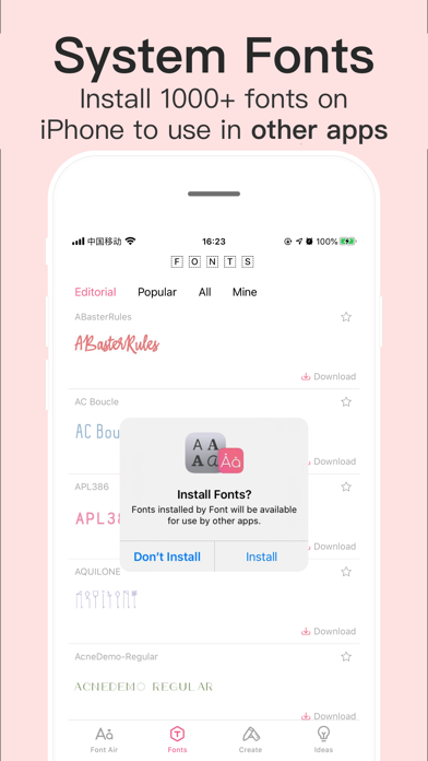 Fonts for iPhones