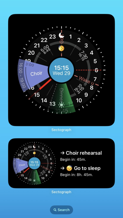 Sectograph visual time manager