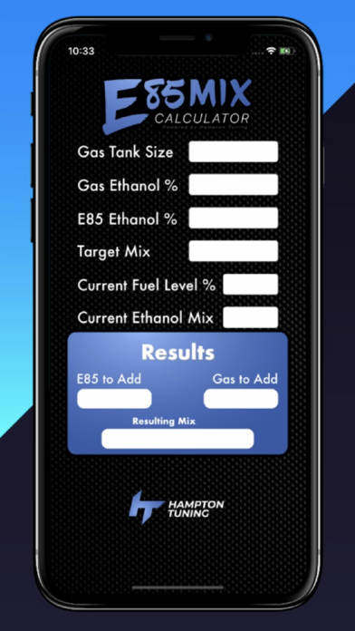 Hampton E85 Mix Calculator