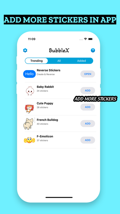 BubbleX - Reverse Stickers App