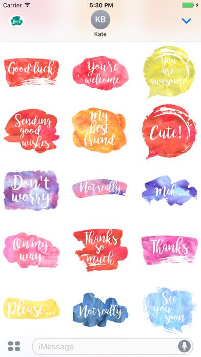 Watercolor Emoji Stickers for iMessage & WhatsApp