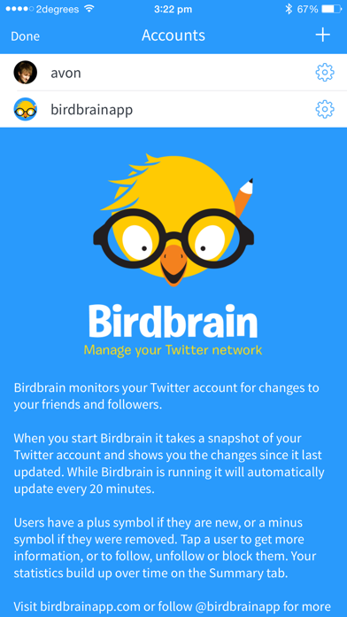 Birdbrain ~ stats for Twitter