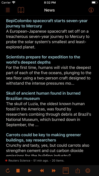 Speak News - RSS news reader