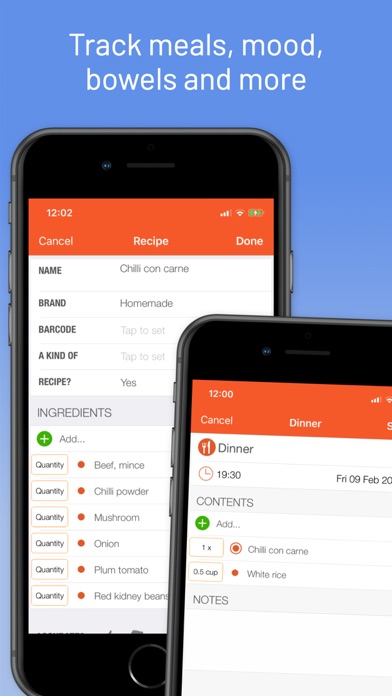 mySymptoms Food Diary