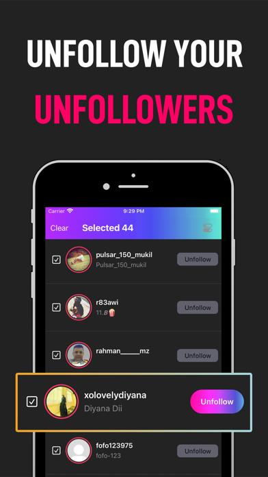 Unfollow for Followers