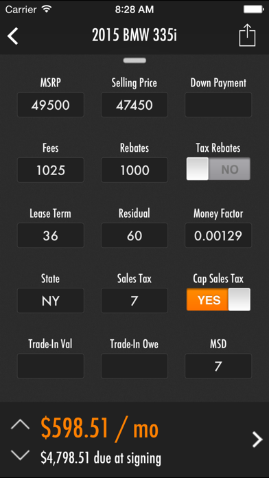 Leasematic - Auto/Car Lease & Loan Calculator