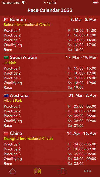 Race Calendar 2023