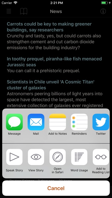 Speak News - RSS news reader