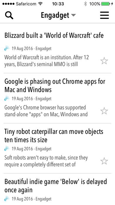 NewsBar RSS reader