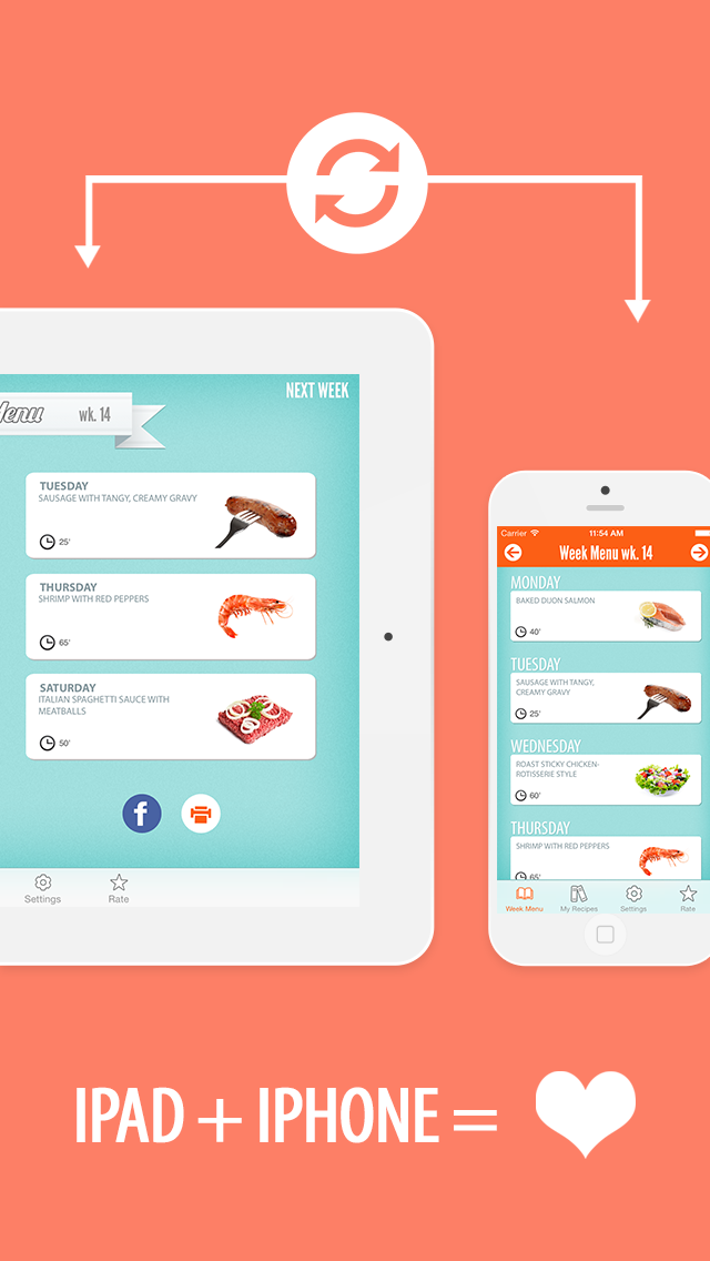 Week Menu - Plan your cooking with your personal recipe book - iPhone Edition