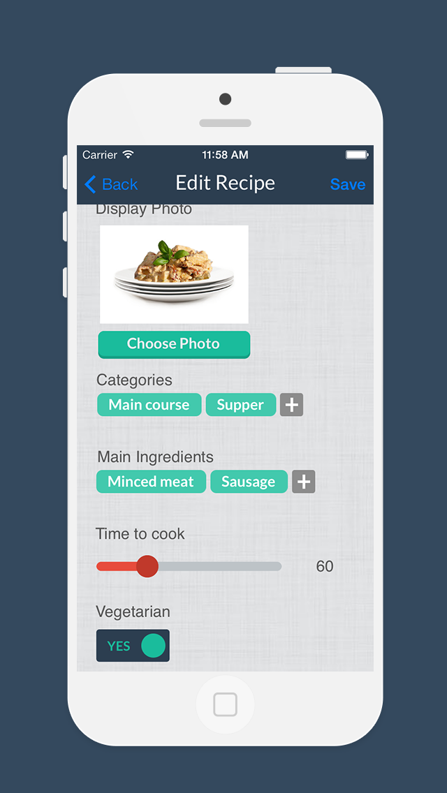 Week Menu - Plan your cooking with your personal recipe book - iPhone Edition