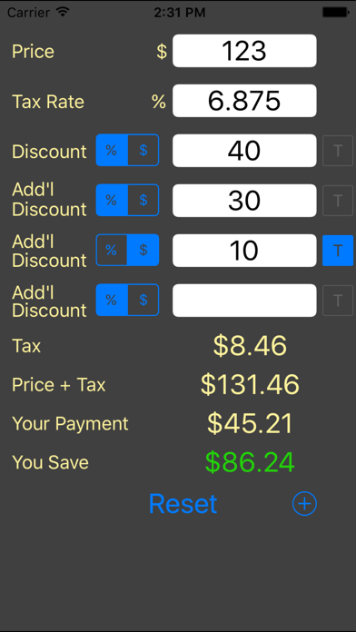 Tax and Discount Calculator
