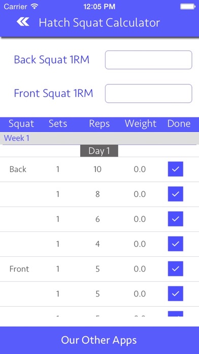 Hatch Squat Calculator