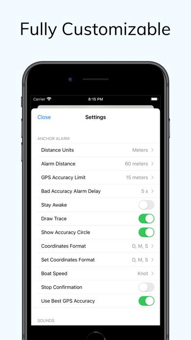 Anchor Alarm with Late Set