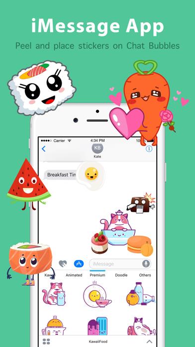 Kawaii Food Emoji Keyboard & Sticker Packs