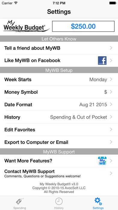My Weekly Budget - MyWB