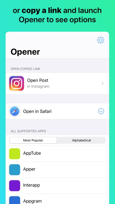 Opener ‒ open links in apps
