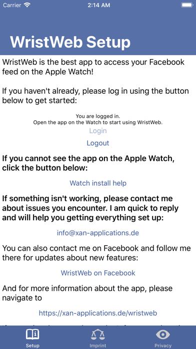 WristWeb for Facebook