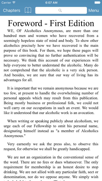 AA Big Book App  -  Unofficial