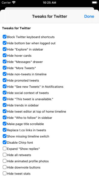 Tweaks for Twitter Mobile
