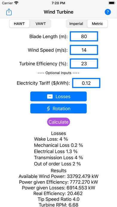 Wind Turbine Calculator