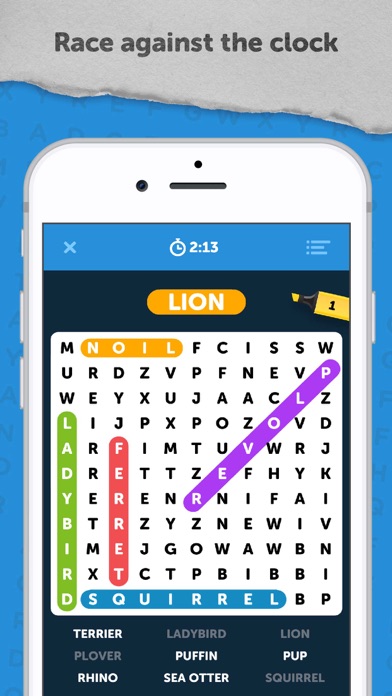 Infinite Word Search Puzzles