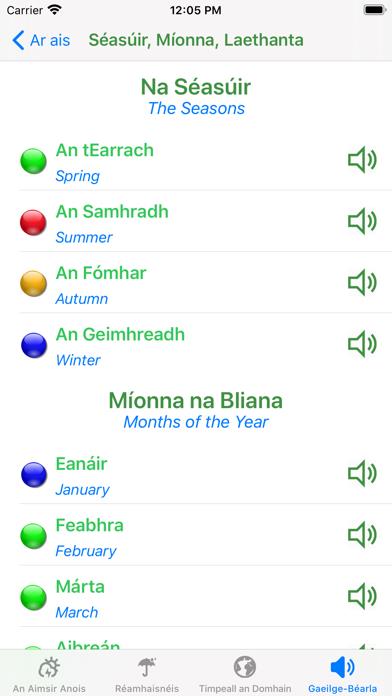 Aimsir - The Weather in Irish