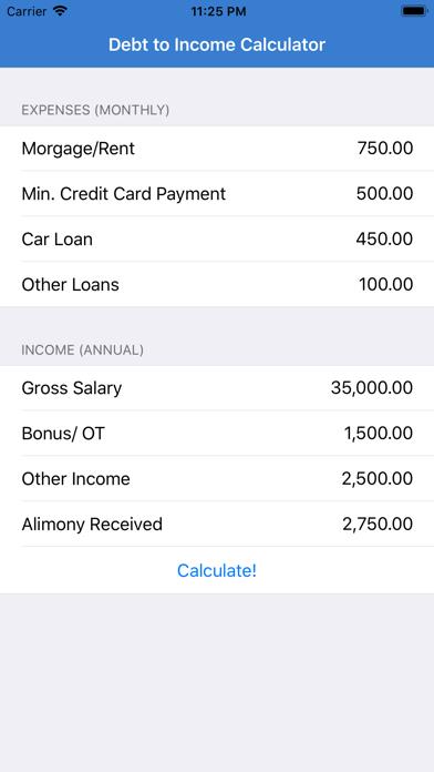 Debt To Income Calculator