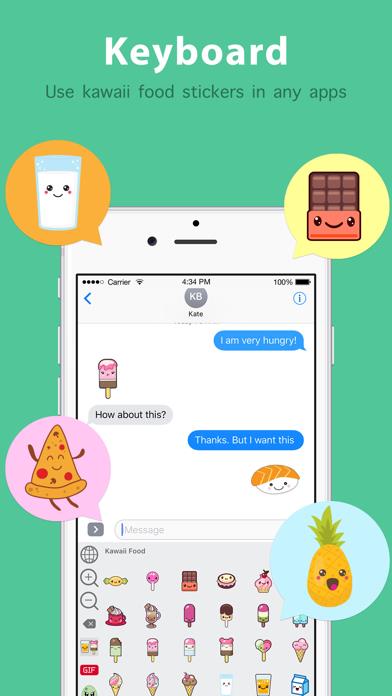 Kawaii Food Emoji Keyboard & Sticker Packs