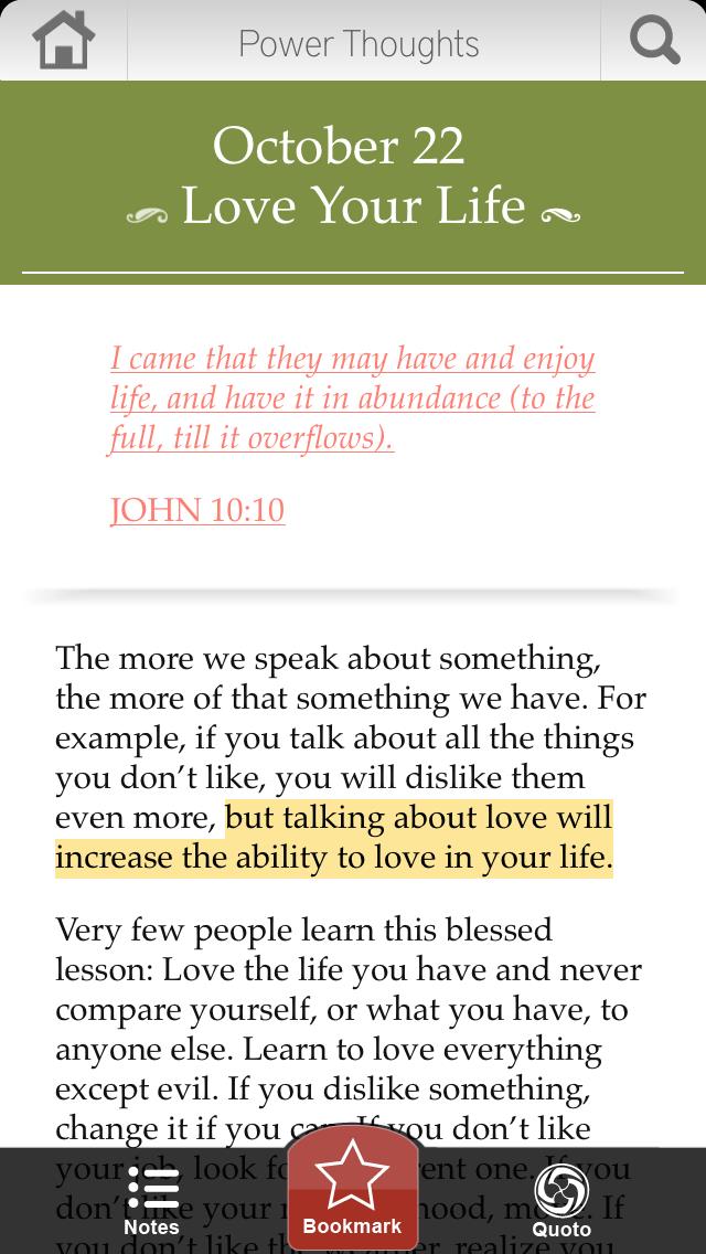 Power Thoughts Devotional