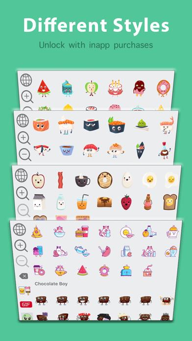 Kawaii Food Emoji Keyboard & Sticker Packs