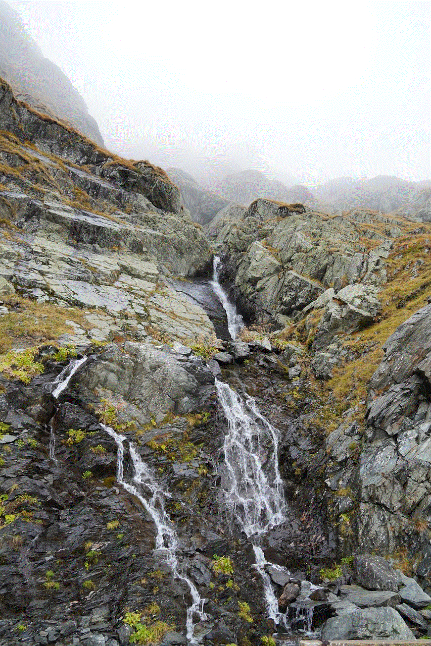 Waterfall Foggy Mountain