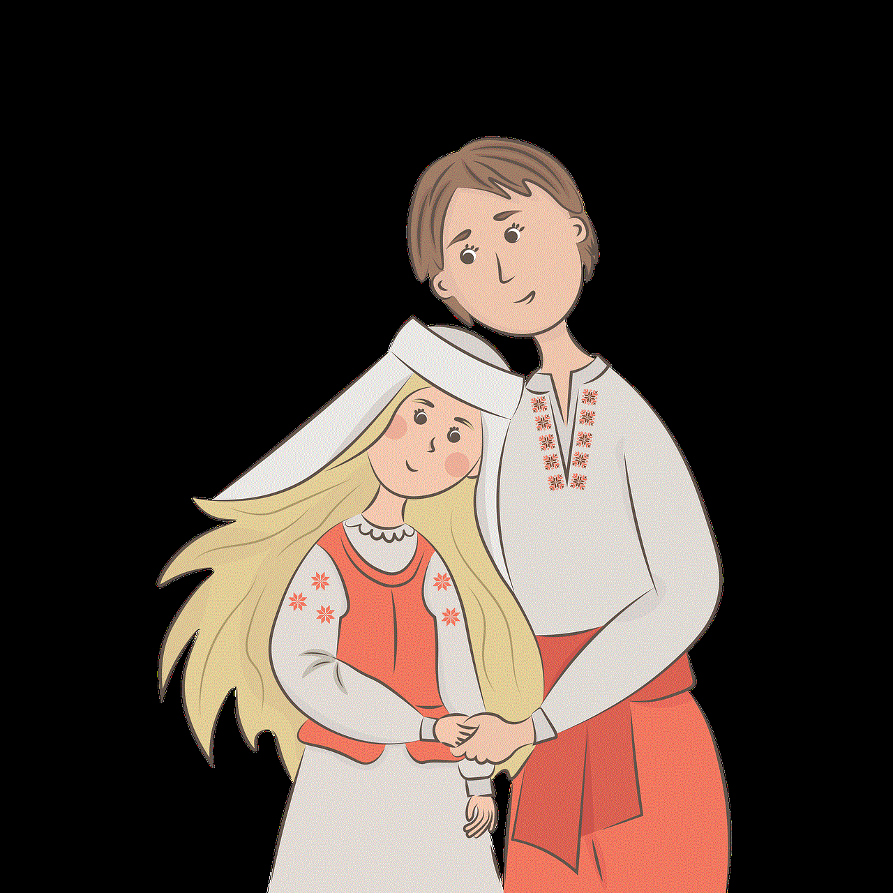 Couple Folk Costume