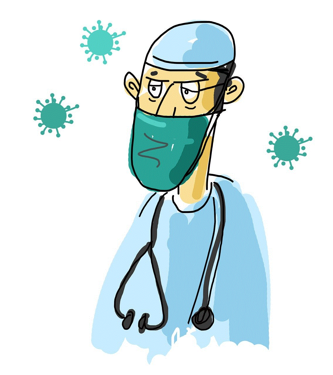 Cartoon Doctor Covid Doctor