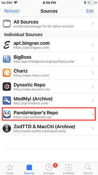 Install tweaks and Panda Helper App