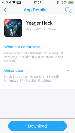 Download-Yeager-Hack-Unlimited-SPOne-Hit-KillNo-Skill-Cooldown-and-More-on-iOS-14iOS-13