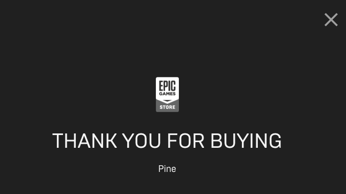 Epic free game Pine