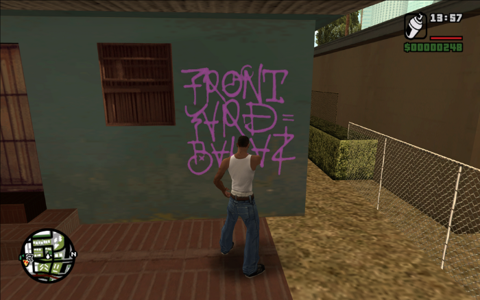 GTASA mission Tagging Up Turf 1